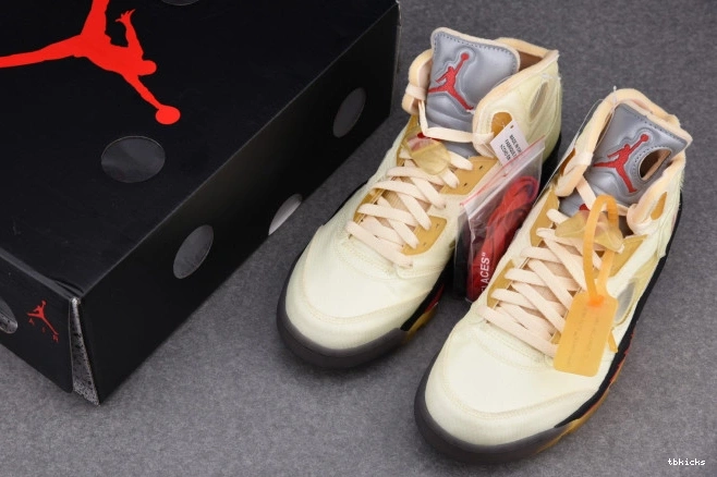 Rep TBK DH8565-100 OFF-WHITE Sail Jordan Retro 5 0720
